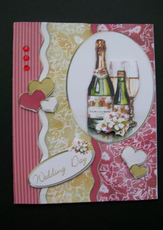 Champagne & Flowers Kit with Step by Step Decoupage by Susan Hopkins