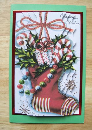 Christmas Stocking Wavy Centre Stacker by Susan Hopkins