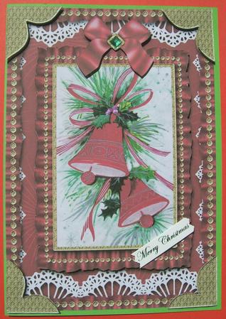 Christmas Bells Ruffle Card Front Step by Step by Susan Hopkins