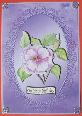Camelia Step by Step Decoupage with Metallic Frame by Susan Hopkins