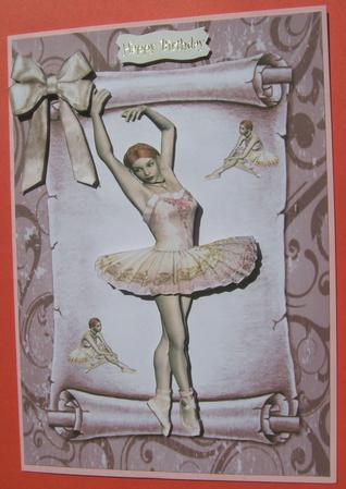 Dancing Ballerina on Scroll by Susan Hopkins