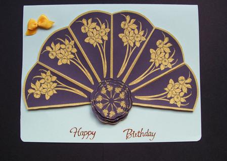 Daffodil Fan Sheet 1 by Susan Hopkins