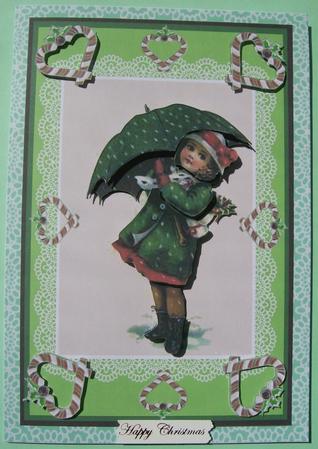 Christmas Hearts Decoupage by Susan Hopkins
