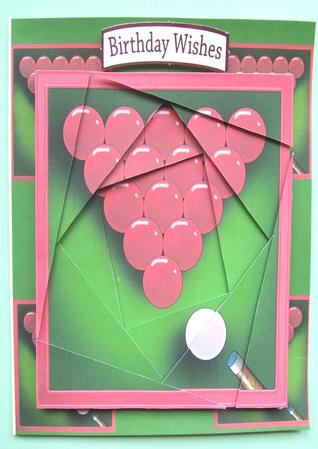 Snooker Quick Card with Twisted Spiral Side Stacker by Susan Hopkins