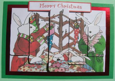 Panelled Christmas Eve Bunnies by Susan Hopkins