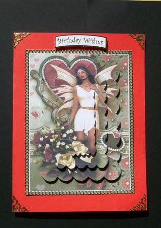Scarlet Faerie Pyramage, Taupe, Birthday Sheet by Susan Hopkins