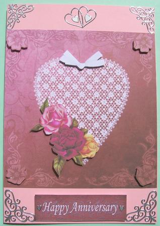 Vintage Lace & Roses Romance Card by Susan Hopkins