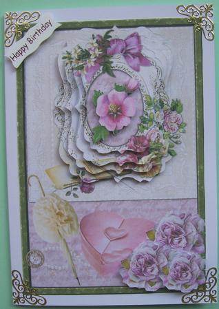 Sof and Feminine Shaped Pyramid Card by Susan Hopkins