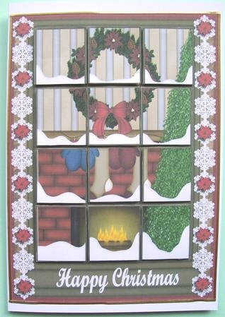 Christmas Window decoupage Topper by Susan Hopkins