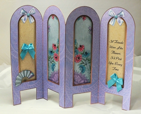Vintage Floral 3b - Friends - Folded Screen Card by Susan James
