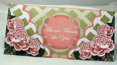 Pink Rose Few Are Friends Fancy Lattice 3D Card Kit by Susan James