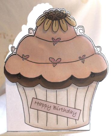 Cupcake Shaped Card by Susan James