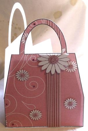 Daisy Flower Handbag Shaped Card by Susan James
