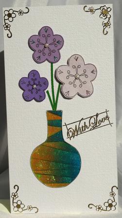 3 Cute Flowers in Vase by Susan James
