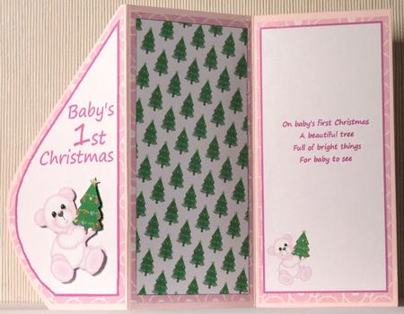 Baby Girl First Christmas- Teardrop Cascade by Susan James