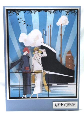 A4 Ship Ahoy-art-deco by Susan James