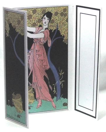 Orchard Evening Dress 1914 Gatefold Card by Susan James