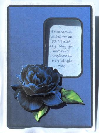 Blue Rose Aperture Card by Susan James