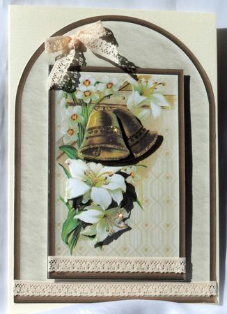 Lilies & Bells Rounded Card by Susan James