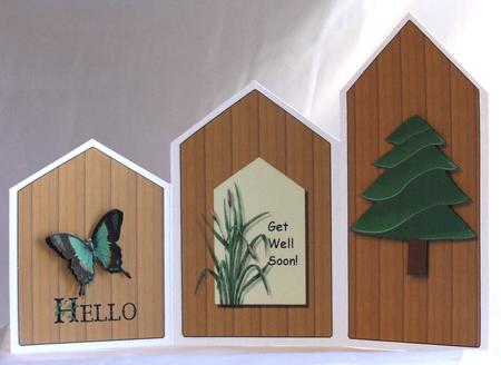 Get Well Soon Wood-grain Picket Fence (pftf 2) by Susan James