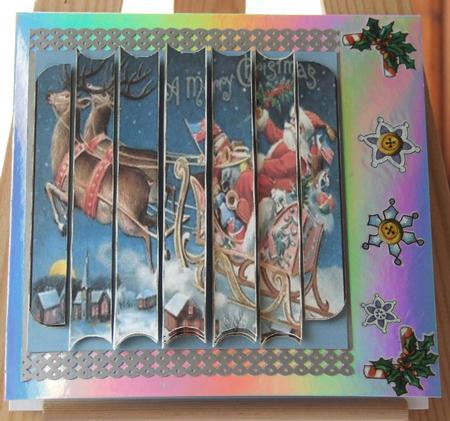 Santa Flying Over the House Tops by Susan James