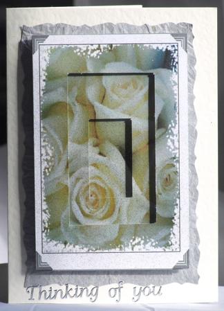White Rose Inverted Pyramid Design Sheet by Susan James