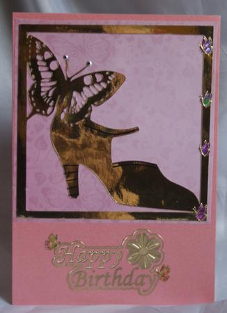 Lady Shoe and Butterfly by Susan James