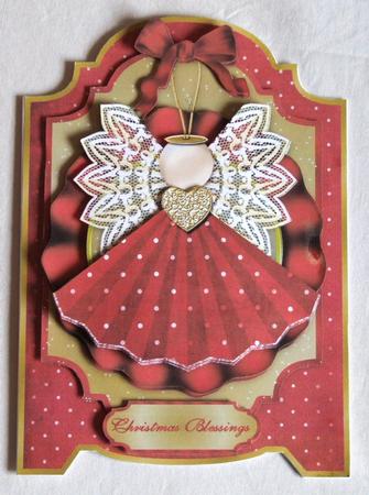 Christmas Angel A4 Screen Card Front by Susan James