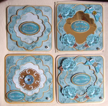 Teal Rose Happy Birthday Fancy 8in Decoupage Cf Kit by Susan James