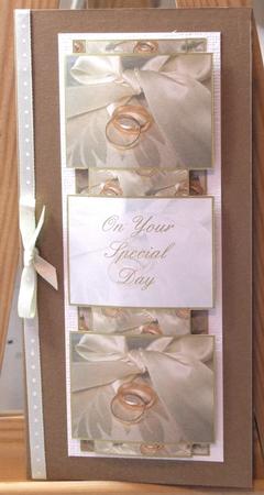 2 Wedding Rings 3 Panel Fold Back by Susan James