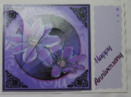 Clematis Quick Card with Fan Pyramage Topper by Susan James
