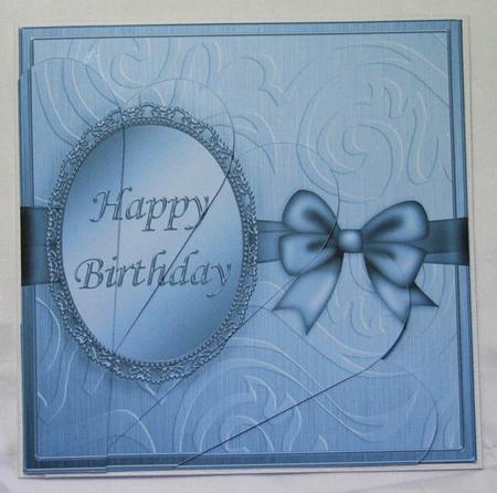 Birthday Quick Card with Fan Pyramage Topper by Susan James