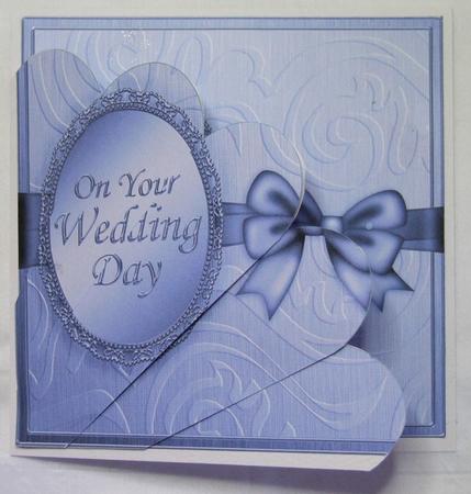 Wedding Quick Card with Fan Pyramage Topper by Susan James