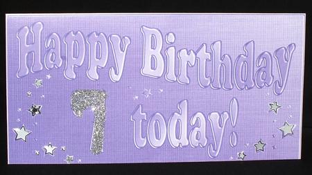 7th Birthday Metallic Age Money or Gift Wallet and Card by Susan James