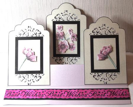 Cherry Blossom Tri-fold Card by Susan James