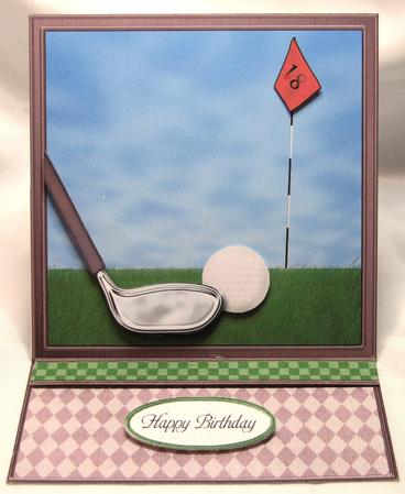 Golf Easel Card Kit with 3D Decoupage by Susan James