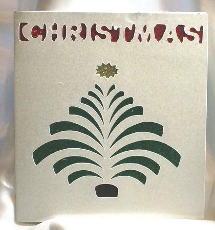 Christmas Tree Cut Out Card by Susan James