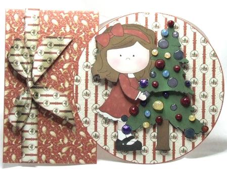 Christmas Girl & Tree Cut & Fold by Susan James