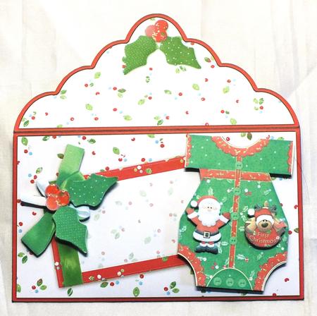 Christmas Money Wallet Baby's 1st Christmas Santa Romper by Susan James