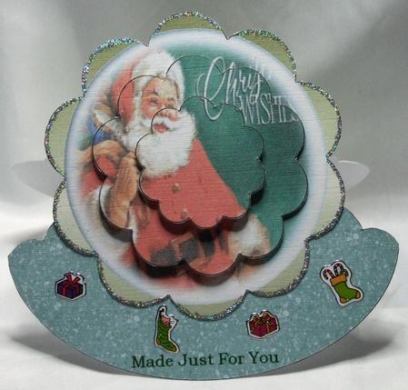 Santa Christmas Wishes Wobble Card by Susan James