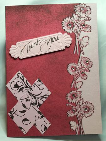 Velvet Flower Border Background (rich Rose) by Susan James