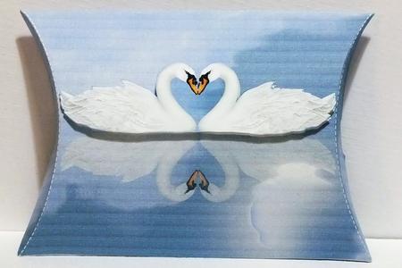 Beautiful Swan Lake Pillow Box by Susan James