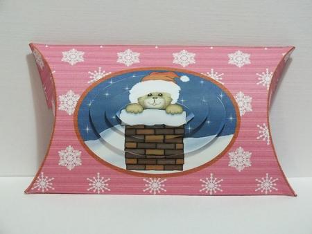 Chimney Teddy Pink Pillow Box by Susan James