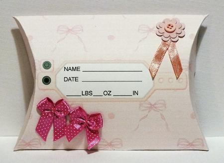 Baby Girl Name Tag Pillow Box by Susan James