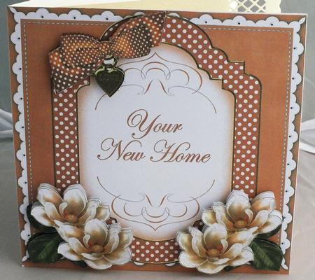 Borange Magnolia New Home Fancy 7in Decoupage Topper by Susan James