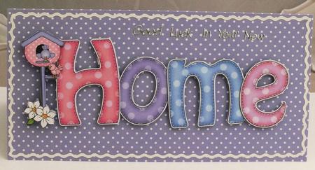 Large Dl New Home Bev Quick Card 3D Decoupage by Susan James