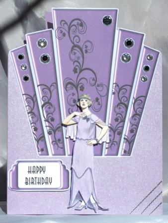Art Deco Lady with Purple Panels by Susan James