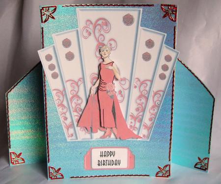 Art Deco Panels Lady in Red Featured Gallery Photo
