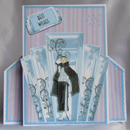 Art Deco Silver Panels with Deco Lady by Susan James