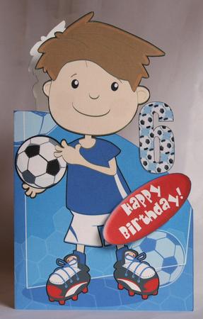 Big Numbers with Football Pattern (sky Blue) by Susan James